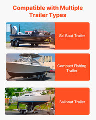 Boat Trailer Guide, 1016mm Adjustable Design Trailer Guide Poles, 2PCS High-Hardness Steel Trailer Guide-Ons, Trailer Guides with PVC Pipe Posts, for Ski Boat, Fishing Boat or Sailboat Trailer