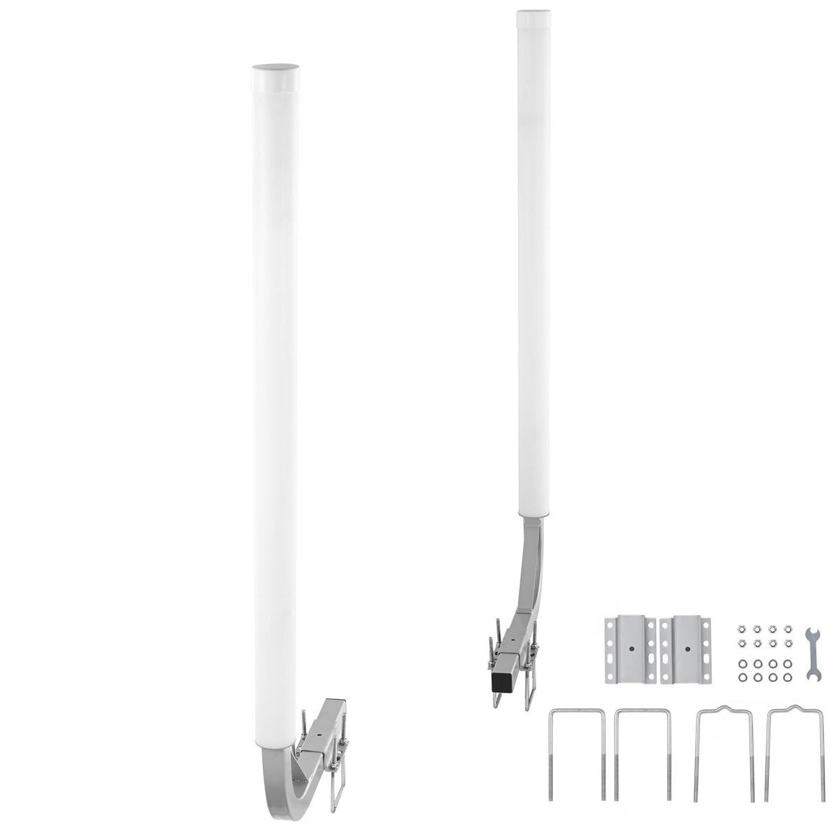 Boat Trailer Guide, 1219.2mm Adjustable Design Trailer Guide Poles, 2PCS High-Hardness Steel Trailer Guide-Ons, Trailer Guides with PVC Pipes, for Ski Boat, Fishing Boat or Sailboat Trailer