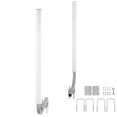 Boat Trailer Guide, 1219.2mm Adjustable Design Trailer Guide Poles, 2PCS High-Hardness Steel Trailer Guide-Ons, Trailer Guides with PVC Pipes, for Ski Boat, Fishing Boat or Sailboat Trailer
