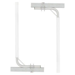 Boat Trailer Guide, 1219.2mm Adjustable Design Trailer Guide Poles, 2PCS High-Hardness Steel Trailer Guide-Ons, Trailer Guides with PVC Pipes, for Ski Boat, Fishing Boat or Sailboat Trailer