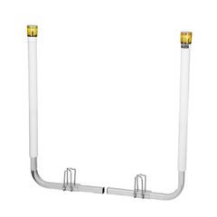 Boat Trailer Guide, 1175mm with LED Light Trailer Guide Poles, 2PCS High-Hardness Steel Guide-Ons, Wide Adjustable Trailers Guides with PVC Pipes, for Ski Boat, Fishing Boat or Sailboat Trailers