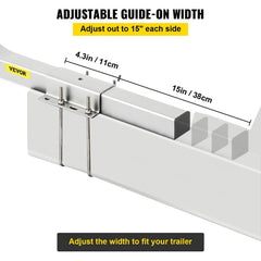 Boat Trailer Guide-ons, 2PCS Rustproof Galvanized Steel Trailer Guide ons, Trailer Guides with Black PVC Pipes, Mounting Parts Included, for Ski Boat, Fishing Boat or Sailboat Trailer