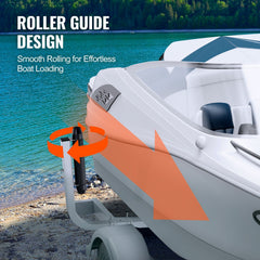 Boat Trailer Guide, 20.5” Adjustable Design Trailer Guide Poles, 2PCS Rustproof Steel Trailer Guide ons, Heavy Duty Roller Guide Design, for Ski Boat, Fishing Boat or Sailboat Trailer