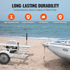 Boat Trailer Guide, 20.5” Adjustable Design Trailer Guide Poles, 2PCS Rustproof Steel Trailer Guide ons, Heavy Duty Roller Guide Design, for Ski Boat, Fishing Boat or Sailboat Trailer