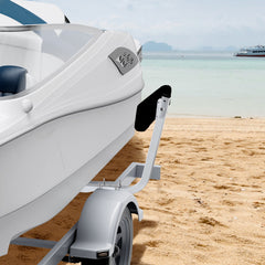 Boat Trailer Guide, 2PCS Adjustable Short Bunk Guide-Ons, Hardened Steel Trailer Guide Poles with Soft Cushion, Heavy Duty Roller Guide Design, for Ski Boat, Fishing Boat or Sailboat Trailer
