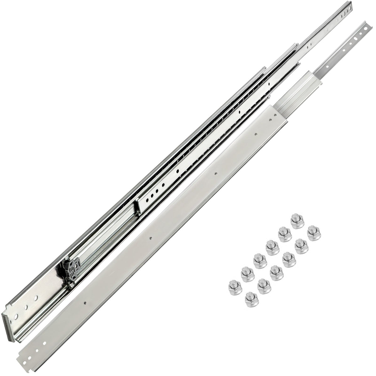 Drawer Slide Soft Close Drawer 1Pair 34" Ball Bearing Full Extension 500lb
