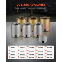 Pull and Press Sleeve Kit, 26 PCS, Steel Bush Removal Insertion Sleeve Tools with Carrying Case, Compatible with LCV and HGV Engines, for Removing and Installing Bushings, Bearings, and Seals