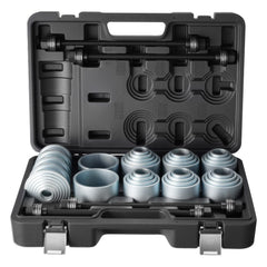 Pull and Press Sleeve Kit, 36 PCS, Steel Bush Removal Insertion Sleeve Tools with Carrying Case, Compatible with LCV and HGV Engines, for Removing and Installing Bushings, Bearings, and Seals