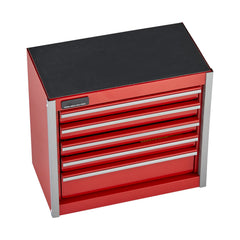 Metal Tool Box, 8.6-inch, Portable Metal Tool Box with 5 Drawers, Small Tool Chest with EVA Liners and PP Feet Pads, Heavy-Duty Steel With Ball Bearing Opening and Powder Coated Finish, Red