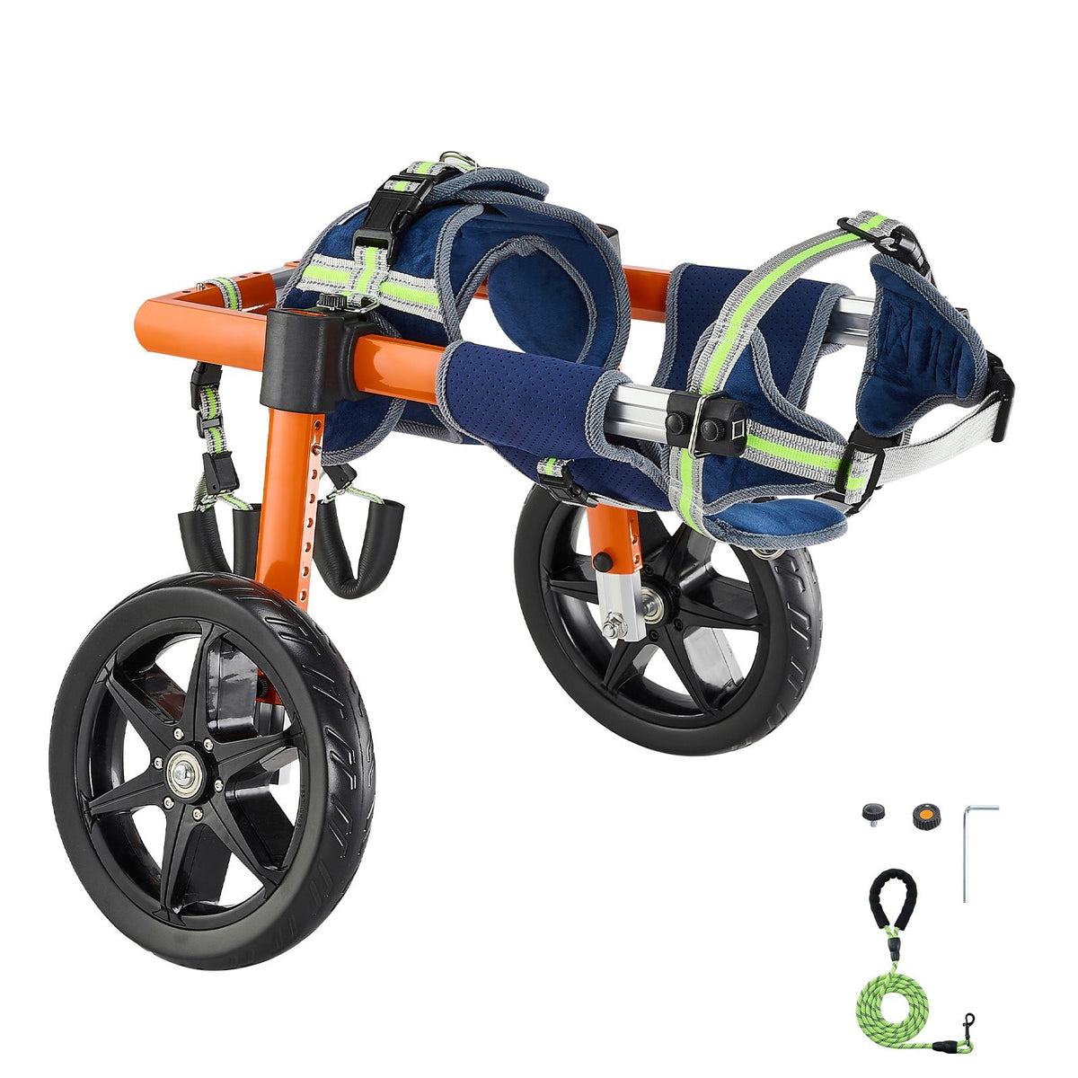 Dog Wheelchair for Back Legs, Lightweight 2 Wheels Pet Wheelchair, Height, Width & Length Adjustable, Dog Cart with Shock-Absorbing Wheels, for Injured, Disabled Dogs 15.8-21.7 kg, Medium