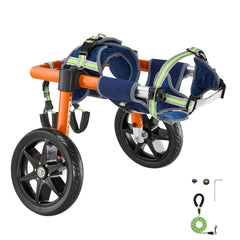 Dog Wheelchair for Back Legs, Lightweight 2 Wheels Pet Wheelchair, Height, Width & Length Adjustable, Dog Cart with Shock-Absorbing Wheels, for Injured, Disabled Dogs 15.8-21.7 kg, Medium