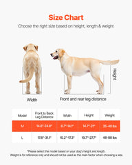 Dog Wheelchair for Back Legs, Lightweight 2 Wheels Pet Wheelchair, Height, Width & Length Adjustable, Dog Cart with Shock-Absorbing Wheels, for Injured, Disabled Dogs 15.8-21.7 kg, Medium
