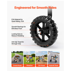 Dog Wheelchair for Back Legs, Adjustable 2 Wheels Pet Wheelchair, Lightweight Dog Cart with Shock-Absorbing Wheels, Mobility Support Wheel Chair for Disabled Injured Dogs up to 15kg, Medium