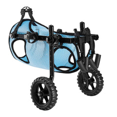 Dog Wheelchair for Back Legs, Adjustable 2 Wheels Pet Wheelchair, Lightweight Dog Cart with Shock-Absorbing Wheels, Mobility Support Wheel Chair for Disabled Injured Dogs up to 15kg, Medium