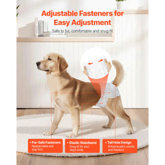 Disposable Dog Diapers, Super Absorbent Female Dog Diapers, 360° Leak-Proof Female Doggy Pet Diaper with Wetness Indicator for Heat Period, Training, Incontinence - M, 96 Count (2 Packs of 48)