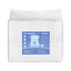 Disposable Dog Diapers, Super Absorbent Female Dog Diapers, 360° Leak-Proof Female Doggy Pet Diaper with Wetness Indicator for Heat Period, Training, Incontinence - M, 96 Count (2 Packs of 48)