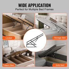 Bed Lift 59x71 in Compatible Bed Size 154 lbs Load DIY Wall Bed Hardware