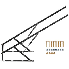Bed Lift, 1500x2000mm Compatible Extra-large Size 140kg Load Bearing, DIY Wall Bed Mechanical Hardware Kit Vertical Deluxe, Pneumatic Lever Heavy Duty Support, Folding for Guestroom