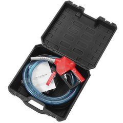 Fuel Transfer Pump, 12V DC 10 GPM 1/4 HP, Portable Electric Diesel Transfer Pump with Automatic Shut-Off Fuel Nozzle, High Flow, Long Inlet & Outlet Hose for Diesel, Kerosene, Transformer Fuel