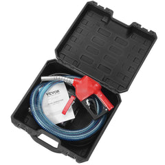 Fuel Transfer Pump, 12V DC 10 GPM 1/4 HP, Portable Electric Diesel Transfer Pump with Automatic Shut-Off Fuel Nozzle, High Flow, Long Inlet & Outlet Hose for Diesel, Kerosene, Transformer Fuel