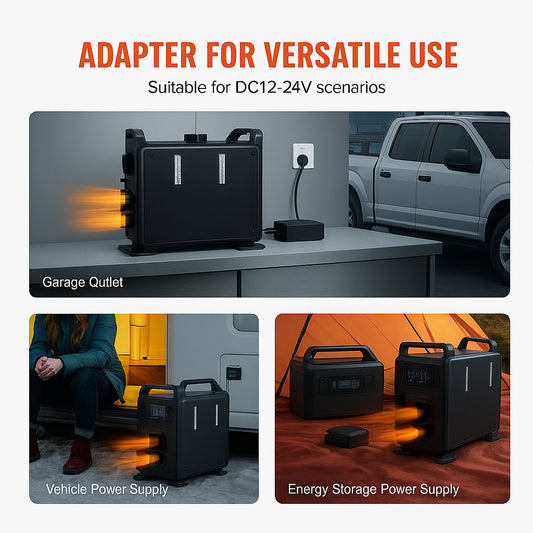 8KW Diesel Heater, 12V/24V All in One Diesel Air Heater, Bluetooth APP Control, Remote Control and Display Screen, CO Alarm, Fast Heating Vertical Portable Diesel Heater for Vehicles, Garage