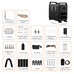 8KW Diesel Heater, 12V/24V All in One Diesel Air Heater, Bluetooth APP Control, Remote Control and Display Screen, CO Alarm, Fast Heating Vertical Portable Diesel Heater for Vehicles, Garage