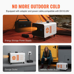 8KW Diesel Heater, 12V/24V All in One Diesel Air Heater, with Bluetooth APP Control, Remote Control and Display Screen, CO Alarm, Fast Heating Portable Diesel Heater for Vehicles and Outdoors