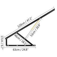 48" Bed Lift Hydraulic Mechanisms Kits For Sofa Bed Oriented Hardware Box