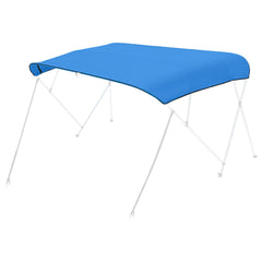 4 Bow Bimini Top Replacement Cover, 2440 mm Long, Durable 600D Marine Grade Waterproof Sun Shade Boat Canopy with Storage Boot, Easy Install Zipper Sleeve Awning, 2464-2616 mm W, Blue (No Frame)