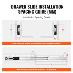 6 Pairs of 508mm Drawer Slides Side Mount Rails, Heavy Duty Full Extension Steel Track, Soft-Close Noiseless Guide Glides Cabinet Kitchen Runners with Ball Bearing, 100 Lbs Load Capacity
