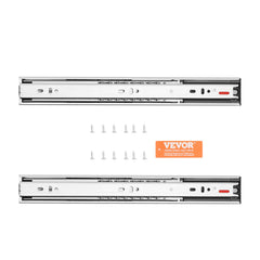 6 Pairs of 508mm Drawer Slides Side Mount Rails, Heavy Duty Full Extension Steel Track, Soft-Close Noiseless Guide Glides Cabinet Kitchen Runners with Ball Bearing, 100 Lbs Load Capacity
