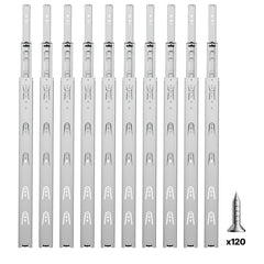 Drawer Cabinet Slides Side Mount 22 inch 10 Pairs 100 LB Load Replacement