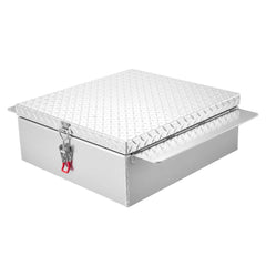 Truck Bed Tool Box, Heavy Duty Aluminum Tool Box with Diamond Plate, Storage Toolbox Chest Organizer Supports up to 100 kg, Ideal for Pickup, Truck Bed, RV, Trailer, 770 x 610 x 230 mm, Silver