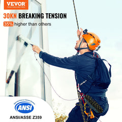 Vertical Lifeline Assembly 0.55'' x 100' Fall Protection Rope 30 KN ANSI