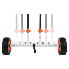 Kayak Cart, 104 kg Load Capacity, Canoe Cart Dolly with 25.4 cm Solid PU Tires & Kickstand, Assembles & Disassembles Within Seconds, Paddle Board Trolley for Kayaks, Canoes, Paddleboards