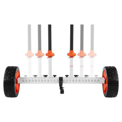 Kayak Cart, 104 kg Load Capacity, Canoe Cart Dolly with 25.4 cm Solid PU Tires & Kickstand, Assembles & Disassembles Within Seconds, Paddle Board Trolley for Kayaks, Canoes, Paddleboards