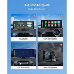 Car Stereo Radio CarPlay Touchscreen 254 mm Apple Android Auto Bluetooth