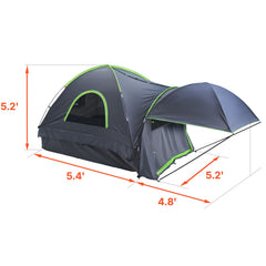 Truck Tent 5.0-5.2ft Waterproof PU2000 Truck Bed Camping Tent 2-3 Person