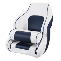 Captain Bucket Seat Boat Seat, Flip Up Boat Seat, with Thickened Sponge Padding, Flip-up Bolster Boat Captain Chair for Fishing Boat, Sightseeing Boat, Speedboat, Canoe, 1-Piece