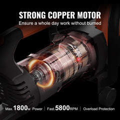 Electric Concrete Saw, 9 in, 2000 W 15 A Motor Circular Saw Cutter with 3.5 in Cutting Depth, Wet/Dry Disk Saw Cutter Includes Water Line, Pump and Blade, for Stone, Brick