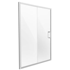 Semi-frameless Shower Door 57.7-59" x 70" SGCC Tempered Glass 1/4" Chrome