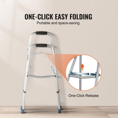 Folding Hemi Walker One Arm Mobility Walker for Senior & Adjustable Height