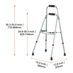 Folding Hemi Walker One Arm Mobility Walker for Senior & Adjustable Height
