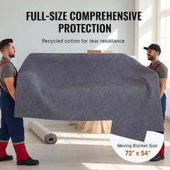 Moving Blankets, 72" x 54", 21 lbs/dz Weight, 24 Packs, Professional Recycled Cotton Packing Blanket, Large Heavy Duty Shipping Mover Pads Perfect for Protecting Furniture, Floors, Appliances