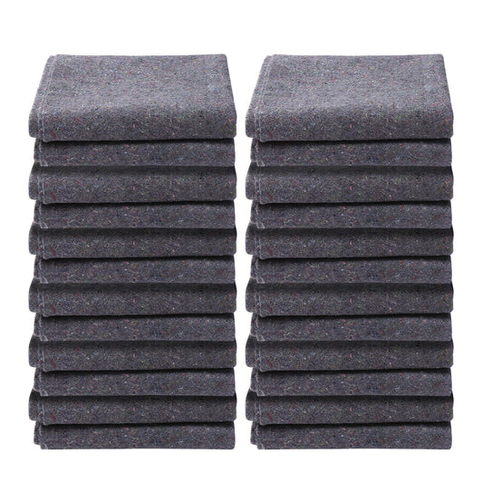Moving Blankets, 1829 x 1372 mm, 12 kg/dz Weight, 12 Pack, Professional Recycled Cotton Packing Blanket, Large Heavy Duty Shipping Mover Pads Perfect for Protecting Furniture, Floors, Appliances