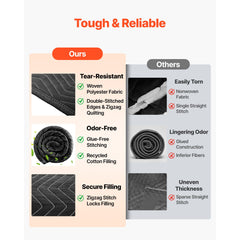 2 Pack Sound Dampening Blankets, 2438 x 2032 mm, Extra Large Soundproof Blanket with Grommets, Studio Grommeted Blanket with Cotton Filling, for Window, Door, Light Blocker, Music Recording