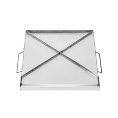 Stainless Steel Griddle, 18x16 inch Universal Flat Top Rectangular Plate, Gas Grill Griddle for BBQ Grill, Teppanyaki, Portable Family Cookware with Handle, for Camping Tailgating Party