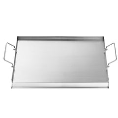 Stainless Steel Griddle, 23x16 inch Universal Flat Top Rectangular Plate, Gas Grill Griddle for BBQ Grill, Teppanyaki, Portable Family Cookware with Handle, for Camping Tailgating Party