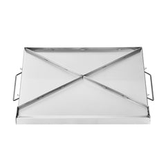 Stainless Steel Griddle, 23x16 inch Universal Flat Top Rectangular Plate, Gas Grill Griddle for BBQ Grill, Teppanyaki, Portable Family Cookware with Handle, for Camping Tailgating Party