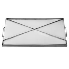 Stainless Steel Griddle, 32x16 inch Universal Flat Top Rectangular Plate, Gas Grill Griddle for BBQ Grill, Teppanyaki, Portable Family Cookware with Handle, for Camping Tailgating Party